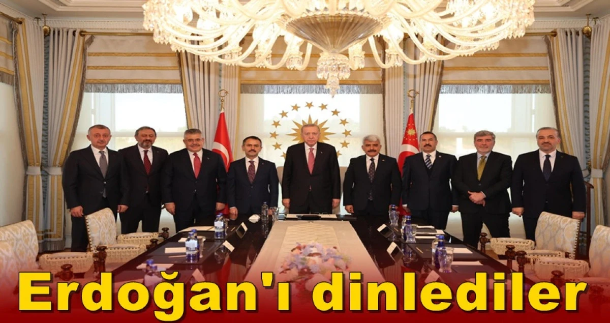 Kocaeli heyeti, İstanbul&rsquo;da Cumhurbaşkanı Erdoğan ile g&ouml;r&uuml;şt&uuml;;