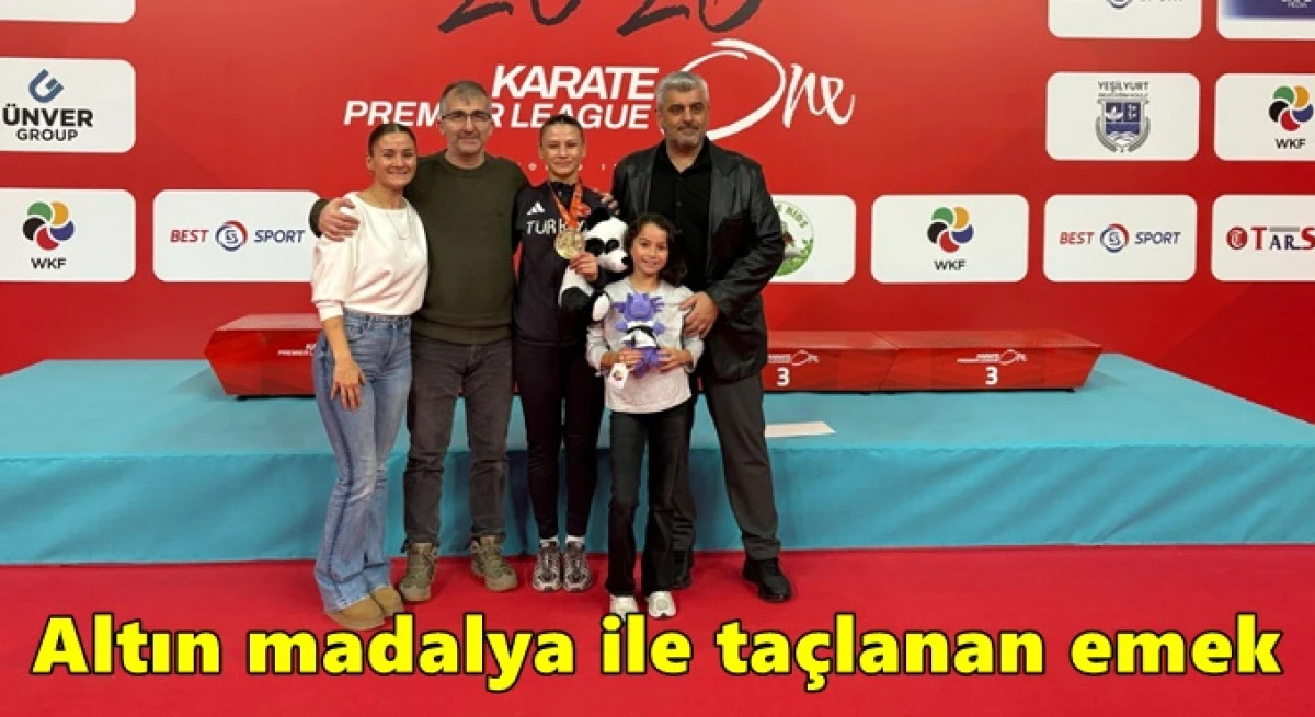 Altın madalya ile ta&ccedil;lanan emek