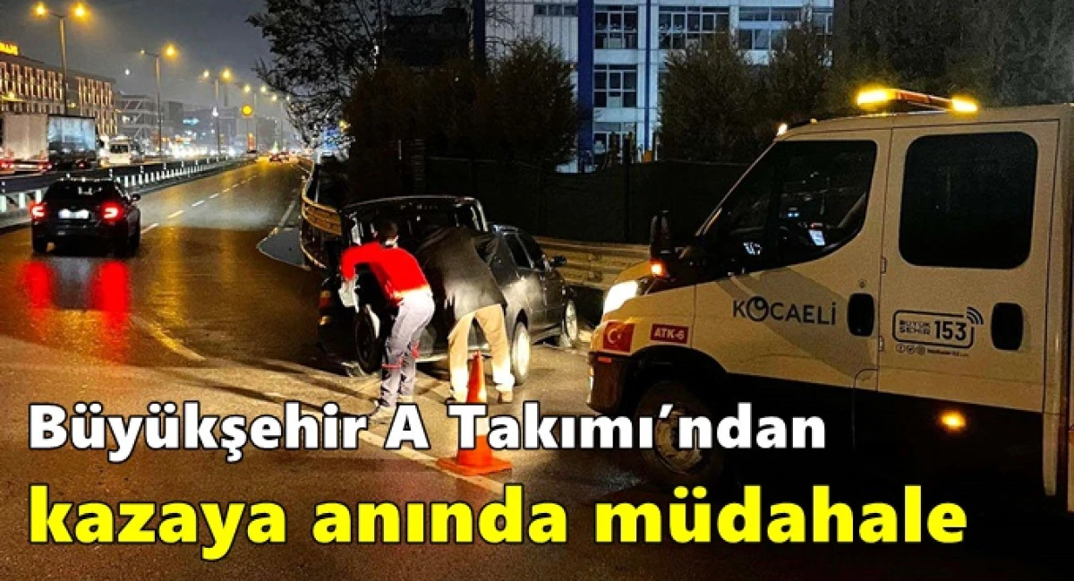 B&uuml;y&uuml;kşehir A Takımı&rsquo;ndan kazaya anında m&uuml;dahale