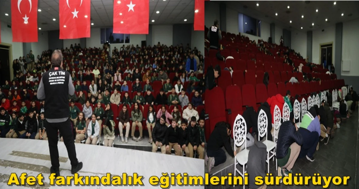 &Ccedil;AK-TİM, afet farkındalık eğitimlerini s&uuml;rd&uuml;r&uuml;yor