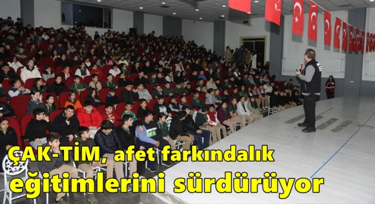 &Ccedil;AK-TİM, afet farkındalık eğitimlerini s&uuml;rd&uuml;r&uuml;yor