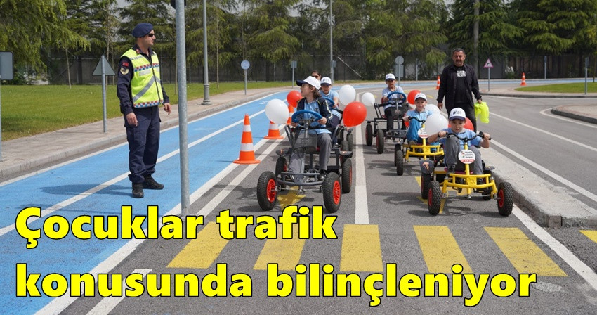 Çocuklar trafik konusunda bilinçleniyor