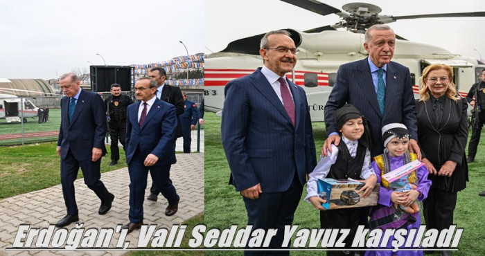 Cumhurbaşkanı Erdoğan'ı, Vali Seddar Yavuz karşıladı