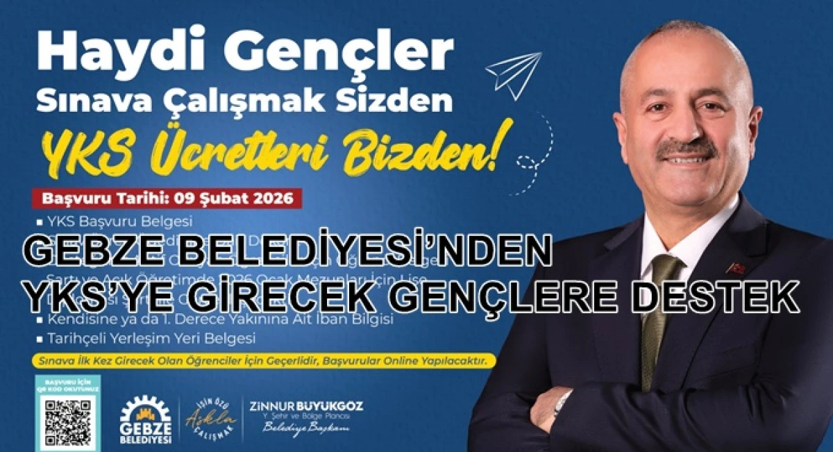GEBZE BELEDİYESİ&rsquo;NDEN YKS&rsquo;YE GİRECEK GEN&Ccedil;LERE DESTEK