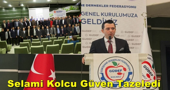 G&Uuml;DEF 6. Olağan Kongresinde Başkan Selami Kolcu G&uuml;ven Tazeledi