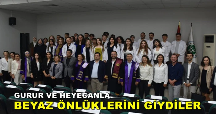KOCAELİ ÜNİVERSİTESİ ASIM KOCABIYIK KAMPÜSÜ'NDE  BEYAZ ÖNLÜK GİYME TÖRENİ ÇOŞKUYLA GERÇEKLEŞTİ
