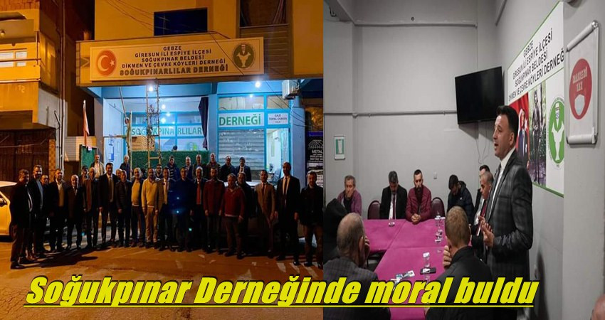 Mustafa Türel, Soğukpınar Derneğinde moral buldu