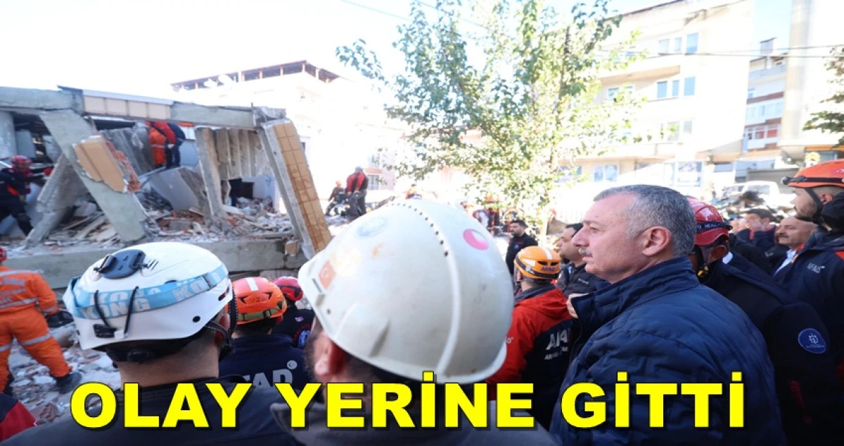 Tahir Büyükakı'ndan olay yerinde ilk açıklama;  Ekipler enkazdan gelen sese ulaşmaya çalışıyor