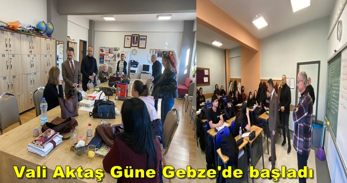 Vali Aktaş G&uuml;ne Gebze Anadolu Lisesi Ziyareti ile Başladı